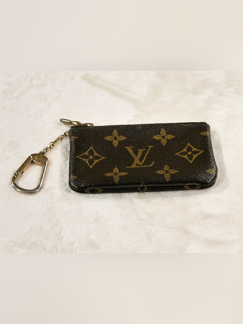 Louis Vuitton Monogram Key Pouch Coin Purse Card Holder LV Mini Wallet